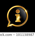 Golden Information Chat Logo Vector icon 101138987