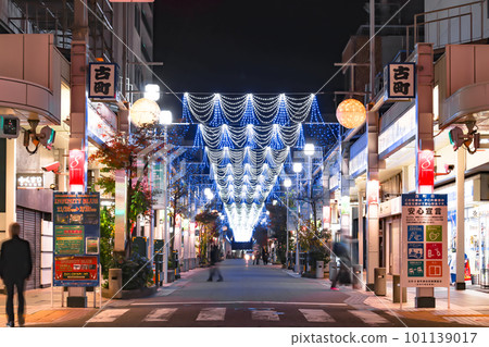 Furumachi downtown area at night with illuminations 101139017