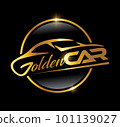 Gold Car Logo Vector icon 101139027