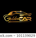 Gold Car Logo Vector icon 101139029