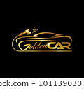 Gold Car Logo Vector icon 101139030
