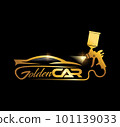 Gold Car Logo Vector icon 101139033