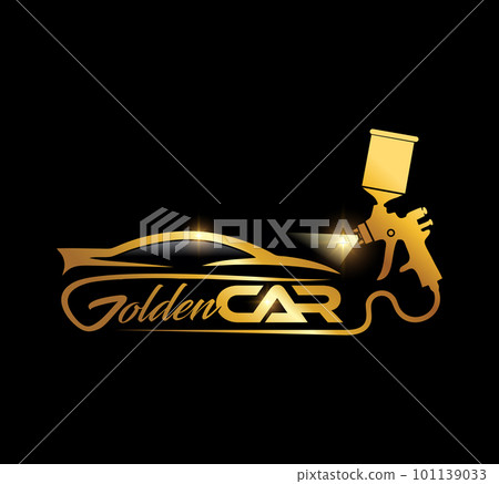 Gold Car Logo Vector icon 101139033