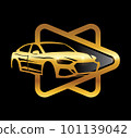 Gold Car Logo Vector icon 101139042