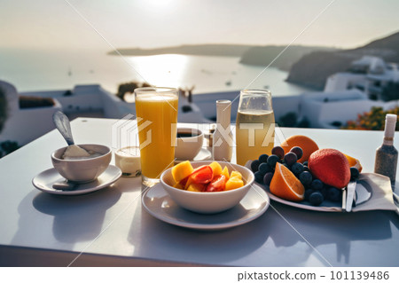 A healthy breakfast with a great view 101139486