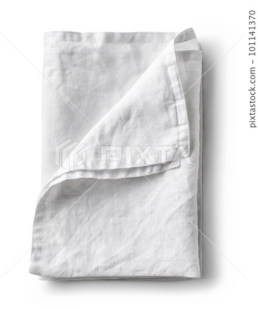 white folded cotton napkin white folded cotton napkin 101141370
