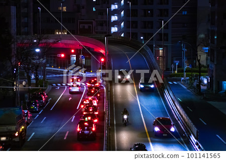 山手街在晚上 大橋交叉路口周圍的夜景【夜景圖像】 山手街在晚上 大橋交叉路口周圍的夜景【夜景圖像】 101141565