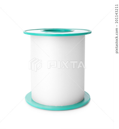 Medical sticking plaster roll isolated on white Medical sticking plaster roll isolated on white 101143211
