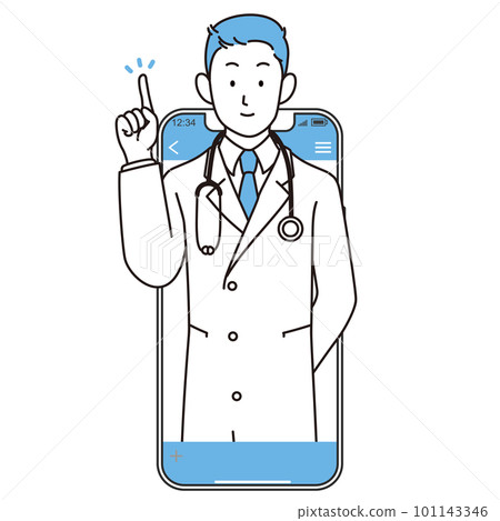 Doctors doing online medical care 101143346