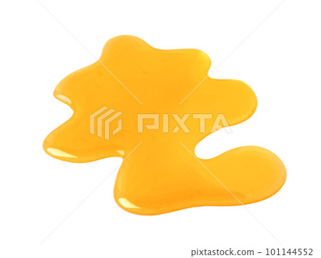 Spilled fresh sweet honey isolated of white Spilled fresh sweet honey isolated of white 101144552