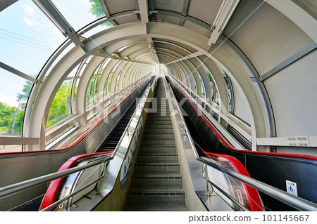 Long escalator at Okurayama Jump Stadium (Sapporo, Hokkaido) 101145667