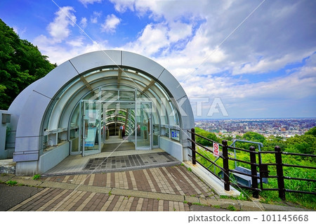Long escalator at Okurayama Jump Stadium (Sapporo, Hokkaido) 101145668