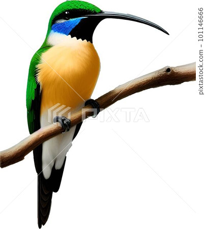 Cuteness Hummingbird Pencil Draw Vector 101146666