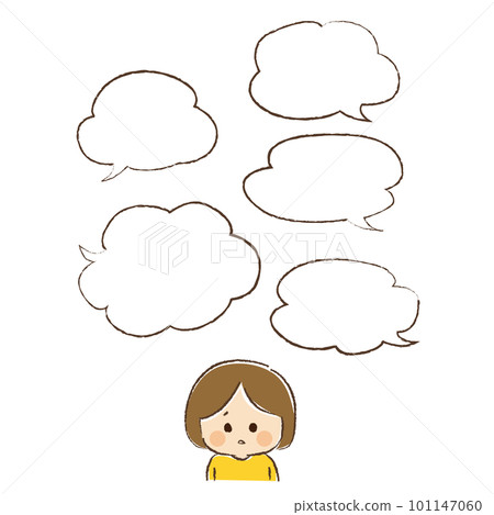 The upper body of a child who is puzzled by being given a lot of information at once The upper body of a child who is puzzled by being given a lot of information at once 101147060