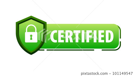 Certified Label, Official confirmation of quality and compliance with standards 101149547