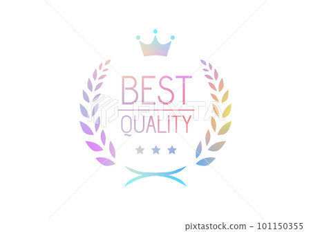 Best quality laurel frame wreath vector illustration prism color 101150355