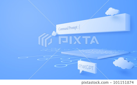 3D artificial intelligence with circuit electric background. Digital futuristic big data visualization and machine learning. vector banner art illustration. 101151874