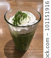 Take a break with iced matcha latte 101151916