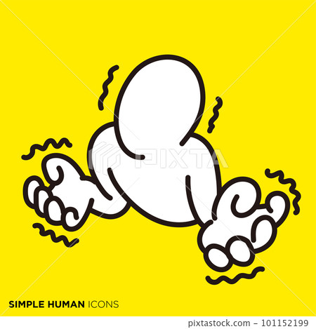 Simple human icon series, irritated person 101152199