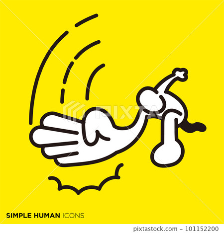Simple human icon series, person doing chops Simple human icon series, person doing chops 101152200