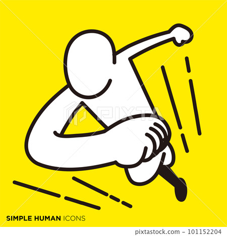 簡約人形圖標系列，奔跑如風 101152204