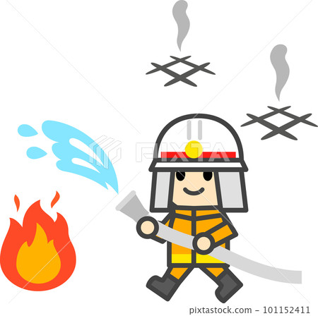 A firefighter character who puts out fires 101152411