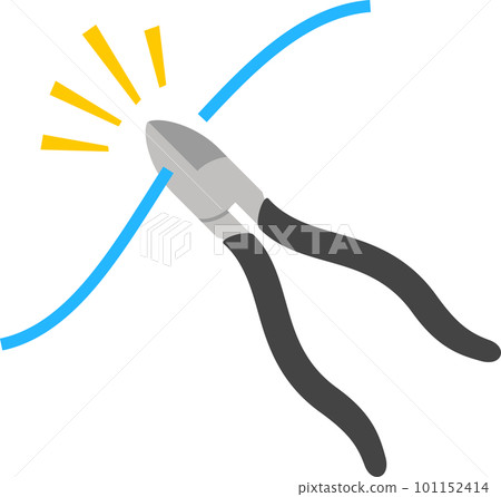 blue line cut with nippers blue line cut with nippers 101152414