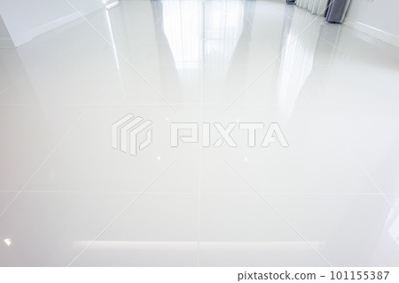 White tile floor in living room. 101155387