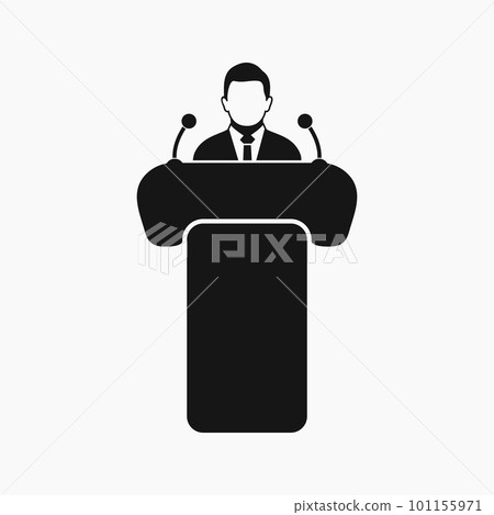 Speaker icon. Flat style vector EPS. Speaker icon. Flat style vector EPS. 101155971