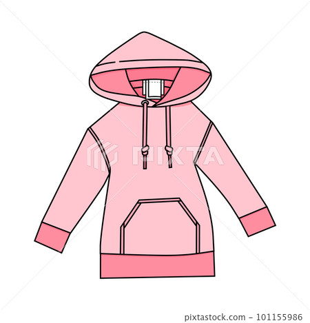 粉色連帽衫（連帽衫），脖子上有名牌 101155986