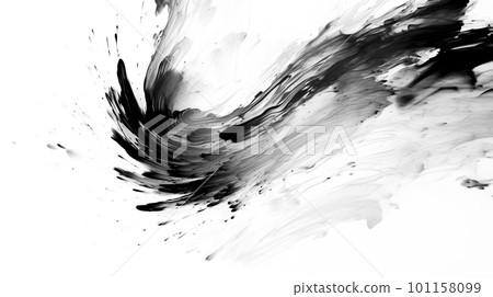 Black ink pattern on white background "AI generated image" 101158099