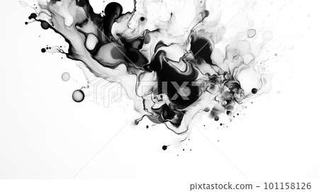 白色背景上的黑色墨水圖案“AI 生成的圖像” 白色背景上的黑色墨水圖案“AI 生成的圖像” 101158126