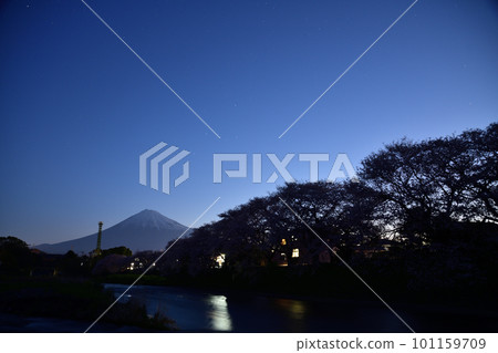 Cherry blossoms, spring viewed from Fujinomiya City <Ryuganbuchi> Cherry blossoms, spring viewed from Fujinomiya City <Ryuganbuchi> 101159709
