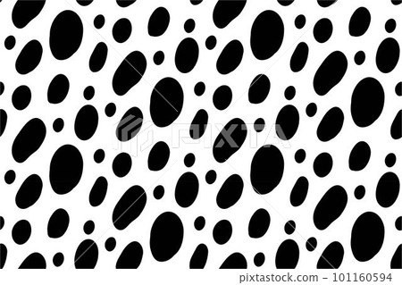 Abstract seamless pattern of Dalmatian spots, black ovals on a white background Abstract seamless pattern of Dalmatian spots, black ovals on a white background 101160594