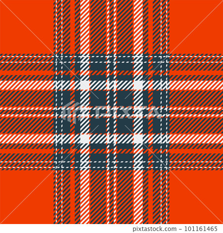 Plaid check pattern in orange and red colors. Seamless fabric texture. Tartan textile print. 101161465