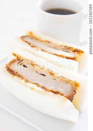 Tonkatsu sandwich and coffee Tonkatsu sandwich and coffee 101162564