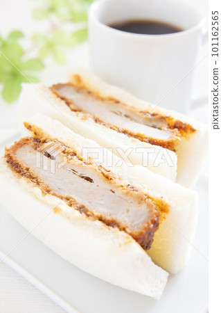 Tonkatsu sandwich and coffee Tonkatsu sandwich and coffee 101162565
