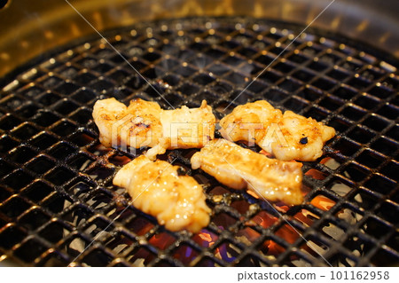 Yakiniku grilled on a net 101162958