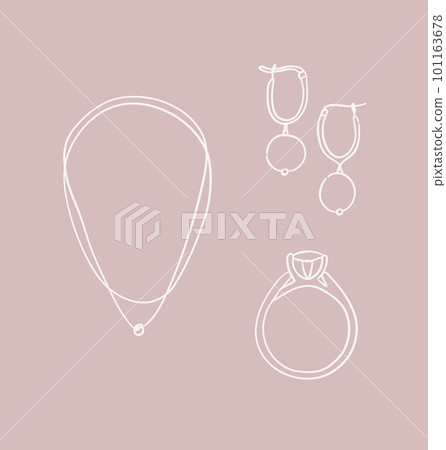 Woman jewelry accesories for everyday use peach color 101163678