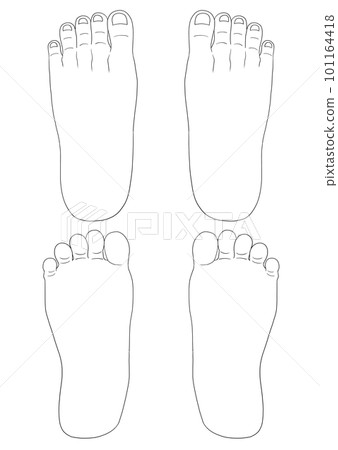 Schema (front and back of both feet) Schema (front and back of both feet) 101164418