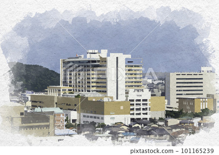 Watercolor style Wakayama Medical University Hospital Wakayama City, Wakayama Prefecture Watercolor style Wakayama Medical University Hospital Wakayama City, Wakayama Prefecture 101165239