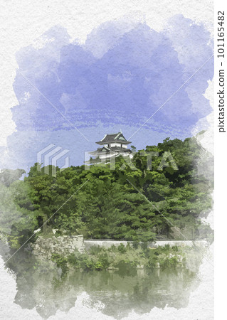 和歌山縣和歌山市和歌山城的水彩風格 和歌山縣和歌山市和歌山城的水彩風格 101165482