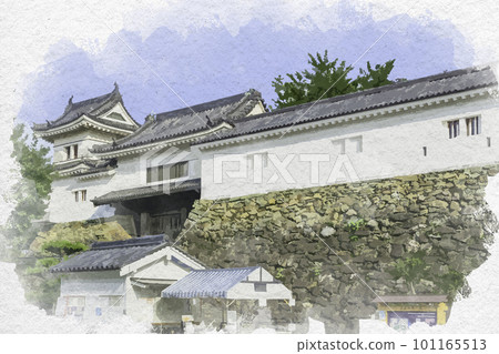 Watercolor-style Wakayama Castle Tenshu Ninomon, Kusunoki Gate, Wakayama City, Wakayama Prefecture Watercolor-style Wakayama Castle Tenshu Ninomon, Kusunoki Gate, Wakayama City, Wakayama Prefecture 101165513