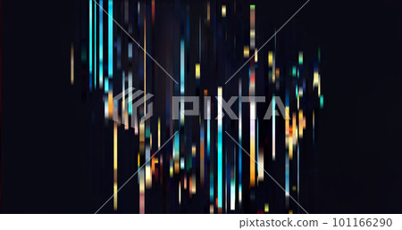 Trendy glitch pattern on dark background. Modern style vector. Abstract geometric elements Trendy glitch pattern on dark background. Modern style vector. Abstract geometric elements 101166290