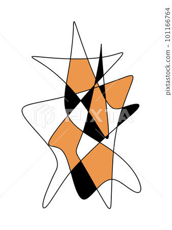Abstract squiggly modern background with continuous lines. Abstract squiggly modern background with continuous lines. 101166764