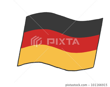 German flag illustration like handwriting by a child German flag illustration like handwriting by a child 101166915