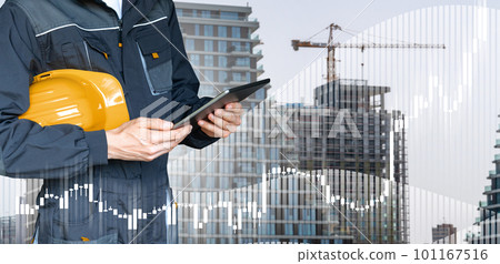 Engineer with a digital tablet Engineer with a digital tablet 101167516