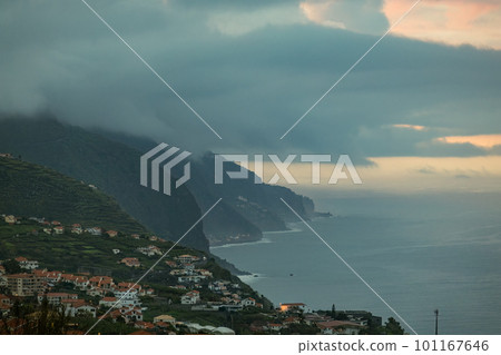 Exploring the Coastal Cityscapes Natural Beauty. Madeira, Spain 101167646