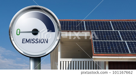 Gauge with inscription EMISSION. Gauge with inscription EMISSION. 101167662