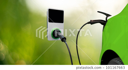 Electric car with charging station Electric car with charging station 101167663